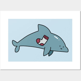 Sock Dolphin Posters and Art